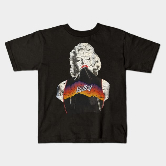 Marilyn Monroe phoenix suns retro Kids T-Shirt by botokgetuk